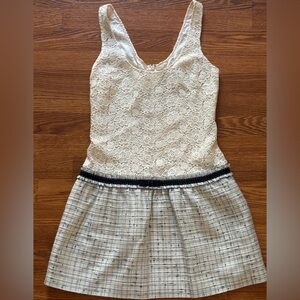 Rebecca Taylor lace and tweed dress size 4 NWT